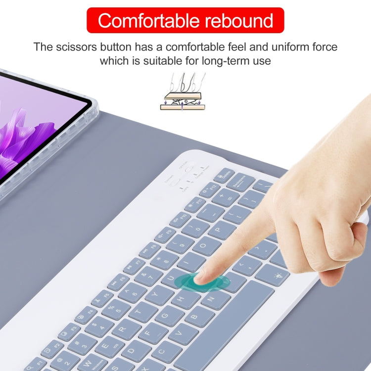 For Huawei MatePad Air 11.5 Square Button Backlight Bluetooth Keyboard Rotatable Holder Leather Case(Lavender Purple) - Huawei Keyboard by PMC TechLife | Online Shopping South Africa | PMC TechLife