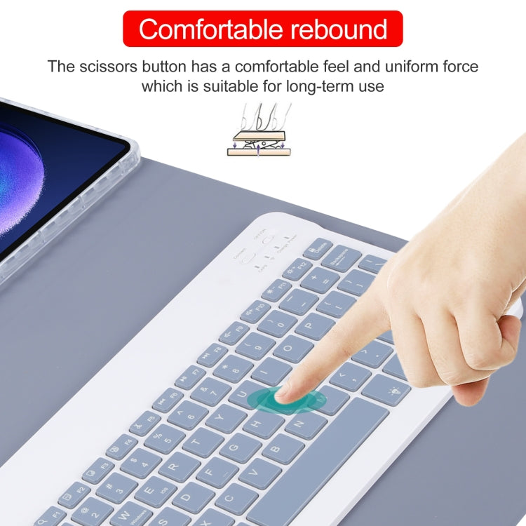 For Xiaomi Pad 6 Square Button Backlight Bluetooth Keyboard Rotatable Holder Leather Case(Lavender Purple) - free shipping - PMC TechLife - Order now!