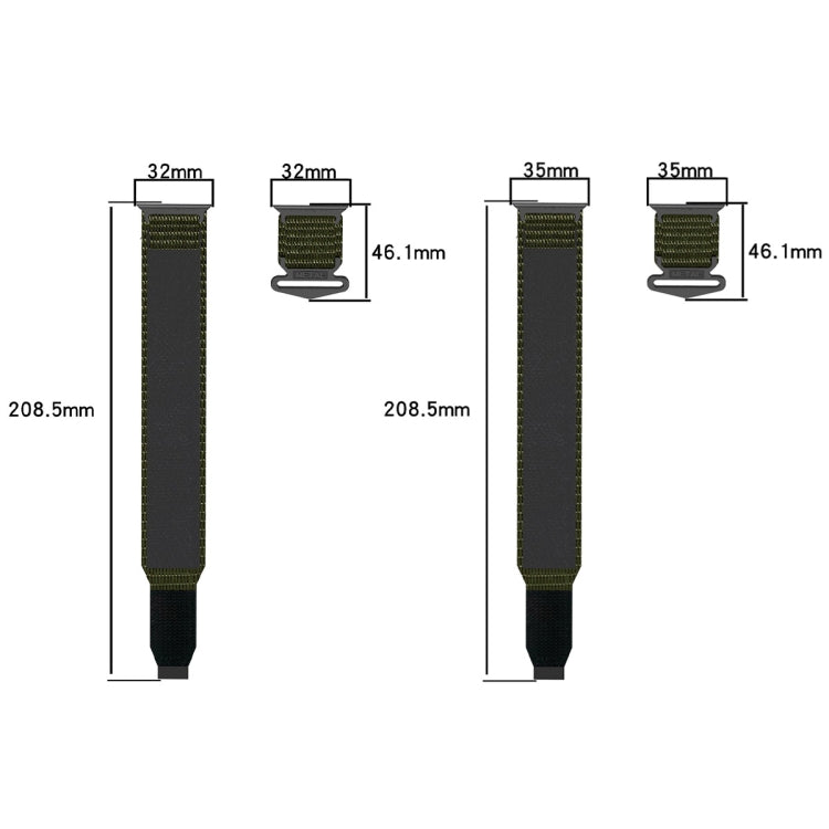 For Apple Watch Series 8 41mm Nylon Hook And Loop Fastener Watch Band(Army Green) - free shipping - PMC Jewellery - Order now!