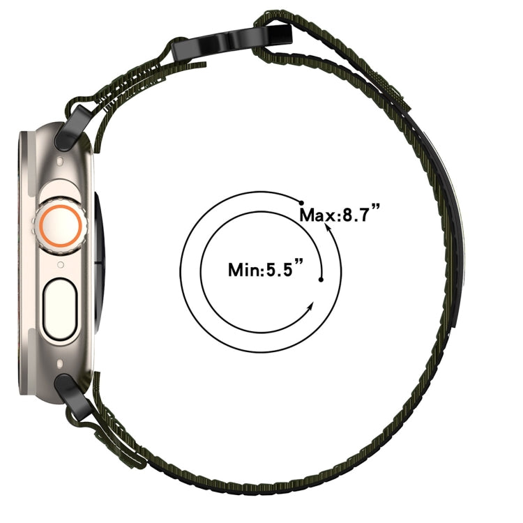 For Apple Watch Series 5 40mm Nylon Hook And Loop Fastener Watch Band(Orange) - Watch Bands by PMC Jewellery | Online Shopping South Africa | PMC Jewellery | Buy Now Pay Later Mobicred