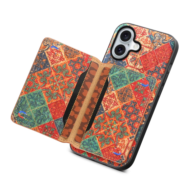 For iPhone 16 Plus Card Slot Holder Phone Case(Winter Blue)
