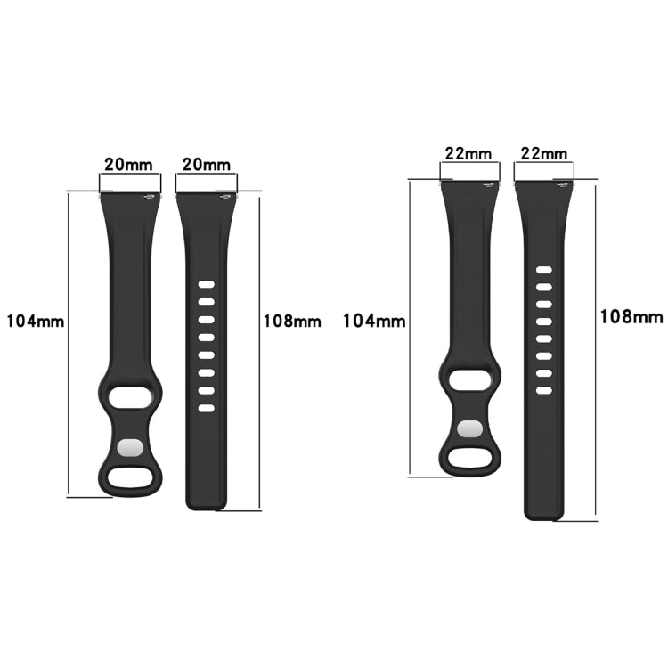 20mm Slim Reverse Buckle Silicone Watch Band(White)