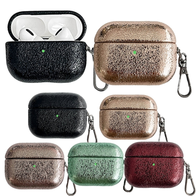 For AirPods Pro Burst Leather Texture Bluetooth Earphone Protective Case(Red)