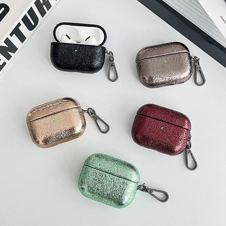 For AirPods 3 Burst Leather Texture Bluetooth Earphone Protective Case(Black) - free shipping - PMC Jewellery - Order now!