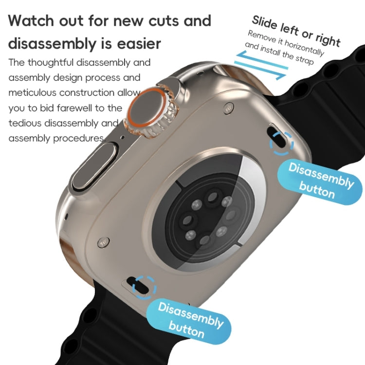 For Apple Watch 42mm ZGA Ocean Silicone Watch Band(White) - Watch Bands by ZGA | Online Shopping South Africa | PMC Jewellery | Buy Now Pay Later Mobicred