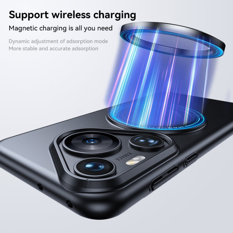 For Huawei Pura 70 Frosted MagSafe Magnetic Ring Holder PC Phone Case(Grey)