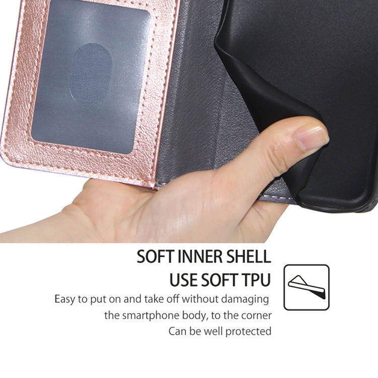 For Motorola Moto G Play 4G 2024 Zipper Bag Leather Phone Case(Rose Gold)