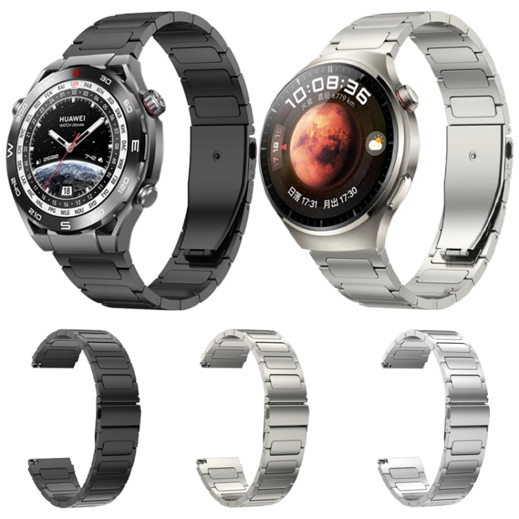 For Huawei Watch 4 / 4 Pro 22mm Flat Buckle Titanium Alloy Watch Band(Silver)