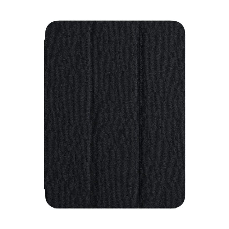 For iPad Air 10.9 2022 / 2020 ZGA Tri-Fold Voltage Smart Leather Tablet Case(Black)