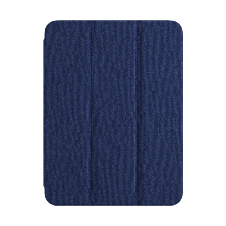 For iPad Air 10.9 2022 / 2020 ZGA Tri-Fold Voltage Smart Leather Tablet Case(Blue)