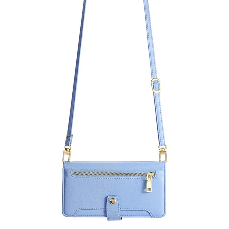 For Motorola Edge 5G 2024 Sheep Texture Cross-body Zipper Wallet Leather Phone Case(Blue) - Motorola Cases by PMC Jewellery | Online Shopping South Africa | PMC Jewellery | Buy Now Pay Later Mobicred