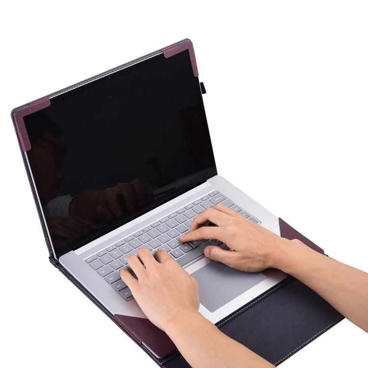 For Lenovo ThinkPad X1 Carbon 14 Gen 6 Cloth Texture Laptop Leather Protective Case(Wine Red) - free shipping - PMC Jewellery - Order now!