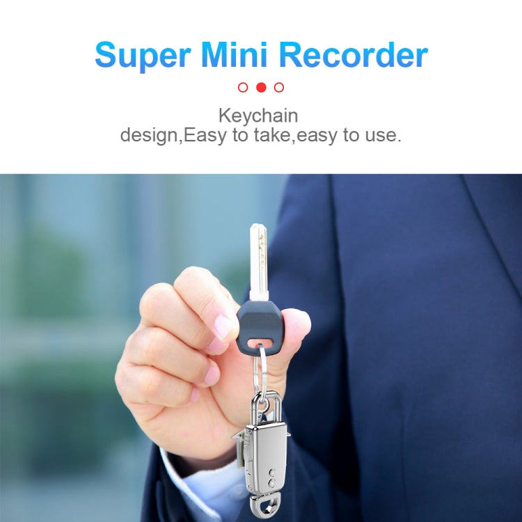 JNN S20 Zinc Alloy Keychain Voice Recorder, Memory:32GB(Black) - free shipping - PMC Jewellery - Order now!