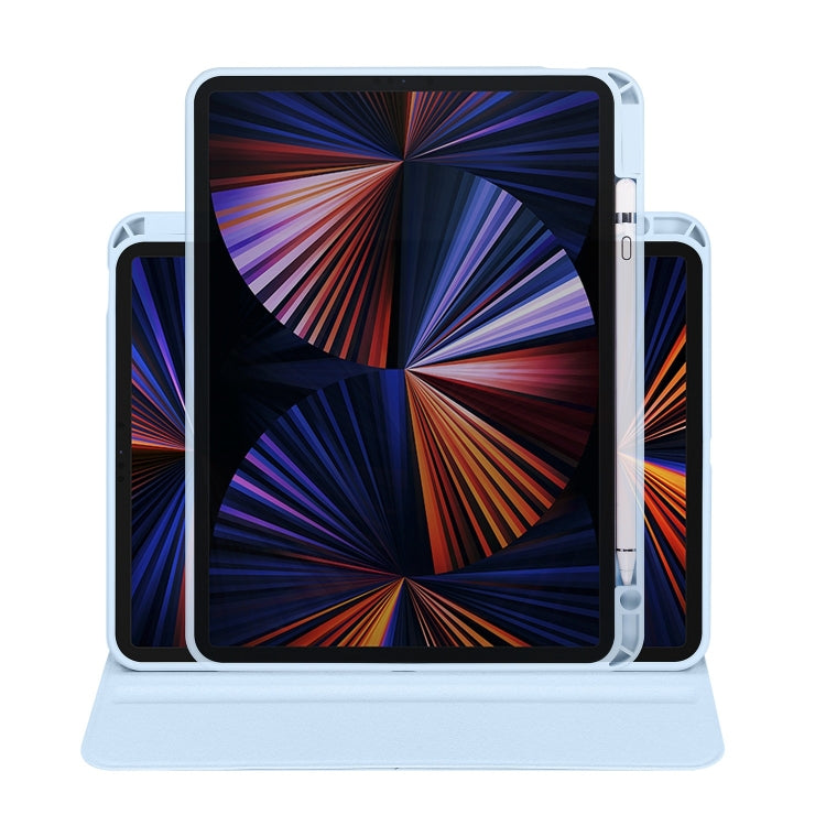 For iPad Pro 13 2024 Acrylic 360 Degree Rotation Holder Leather Tablet Case(Ice Blue) - iPad Pro 13 2024 Cases by PMC TechLife | Online Shopping South Africa | PMC TechLife | Buy Now Pay Later Mobicred