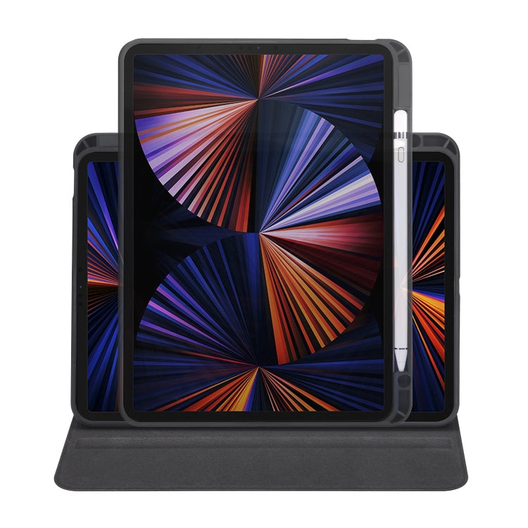 For iPad Pro 13 2024 Acrylic 360 Degree Rotation Holder Leather Tablet Case(Black) - iPad Pro 13 2024 Cases by PMC TechLife | Online Shopping South Africa | PMC TechLife | Buy Now Pay Later Mobicred
