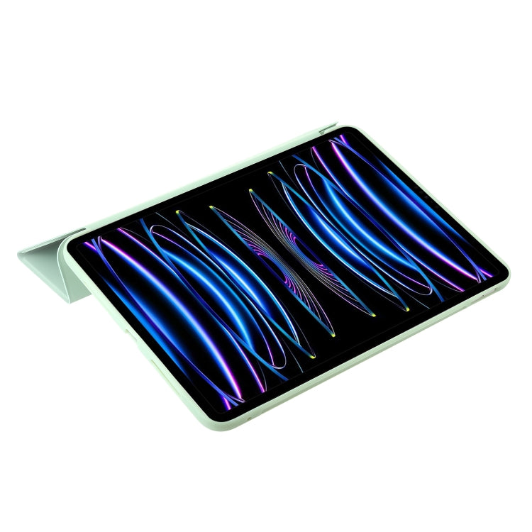 For iPad Pro 13 2024 Three-fold Holder Flip Tablet Leather Case(Mint Green) - iPad Pro 13 2024 Cases by PMC TechLife | Online Shopping South Africa | PMC TechLife | Buy Now Pay Later Mobicred