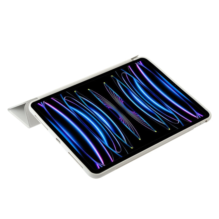 For iPad Pro 13 2024 Three-fold Holder Flip Tablet Leather Case(Grey) - free shipping - PMC TechLife - Order now!