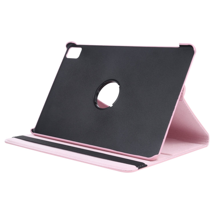 For iPad Pro 13 2024 360 Degree Rotation Litchi Texture Leather Tablet Case with Holder(Pink) - iPad Pro 13 2024 Cases by PMC TechLife | Online Shopping South Africa | PMC TechLife | Buy Now Pay Later Mobicred