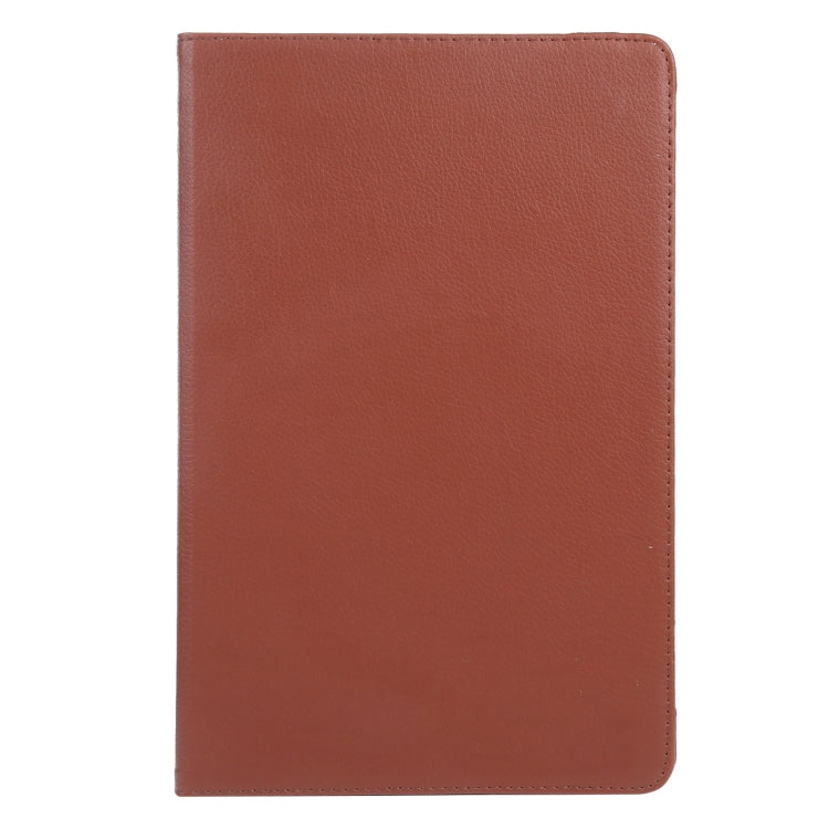 For iPad Pro 13 2024 360 Degree Rotation Litchi Texture Leather Tablet Case with Holder(Brown)