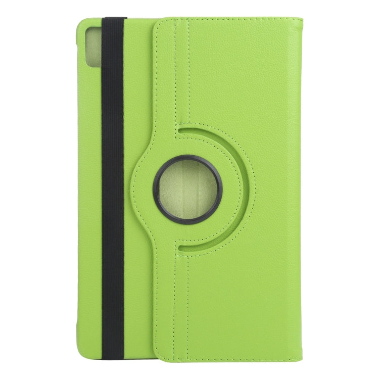For iPad Air 13 2025 / 2024 360 Degree Rotation Litchi Texture Leather Tablet Case with Holder(Green)