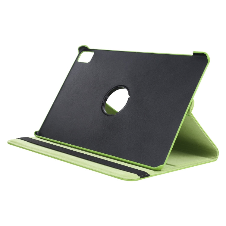 For iPad Air 13 2025 / 2024 360 Degree Rotation Litchi Texture Leather Tablet Case with Holder(Green)
