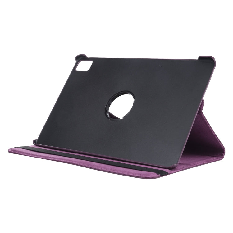 For iPad Air 11 2024 360 Degree Rotation Litchi Texture Leather Tablet Case with Holder(Purple) - iPad Air 11 2024 Cases by PMC TechLife | Online Shopping South Africa | PMC TechLife | Buy Now Pay Later Mobicred