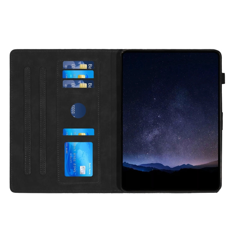 For iPad Pro 11 2024 Building Blocks Embossed Leather Smart Tablet Case(Black)