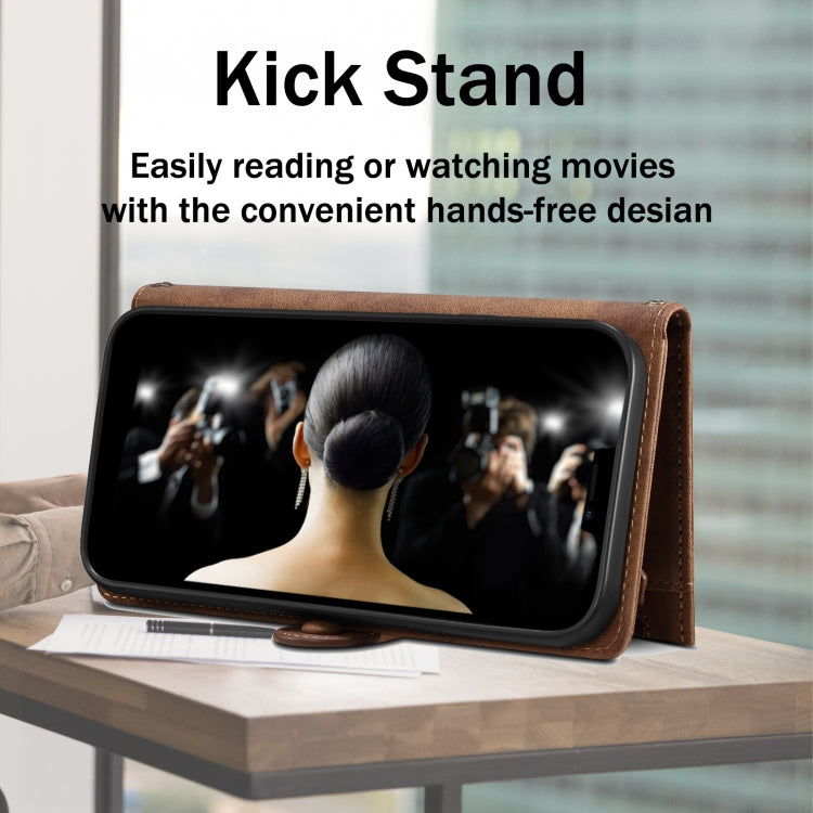 For Motorola Edge 50 Fusion ESEBLE Retro Frosted RFID Leather Phone Case(Brown) - Motorola Cases by ESEBLE | Online Shopping South Africa | PMC TechLife | Buy Now Pay Later Mobicred