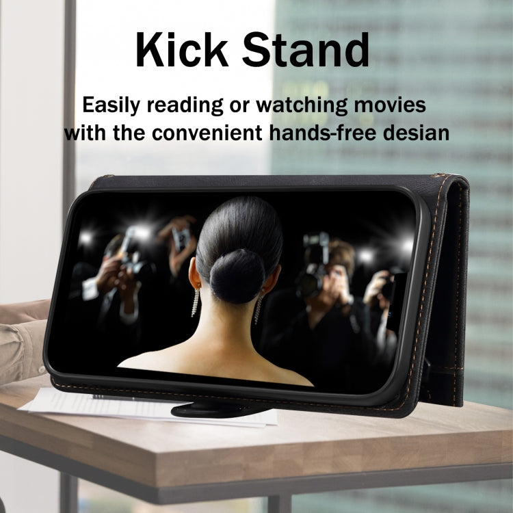 For Motorola Edge 50 5G Global ESEBLE Retro Frosted RFID Leather Phone Case(Black) - Motorola Cases by ESEBLE | Online Shopping South Africa | PMC TechLife | Buy Now Pay Later Mobicred