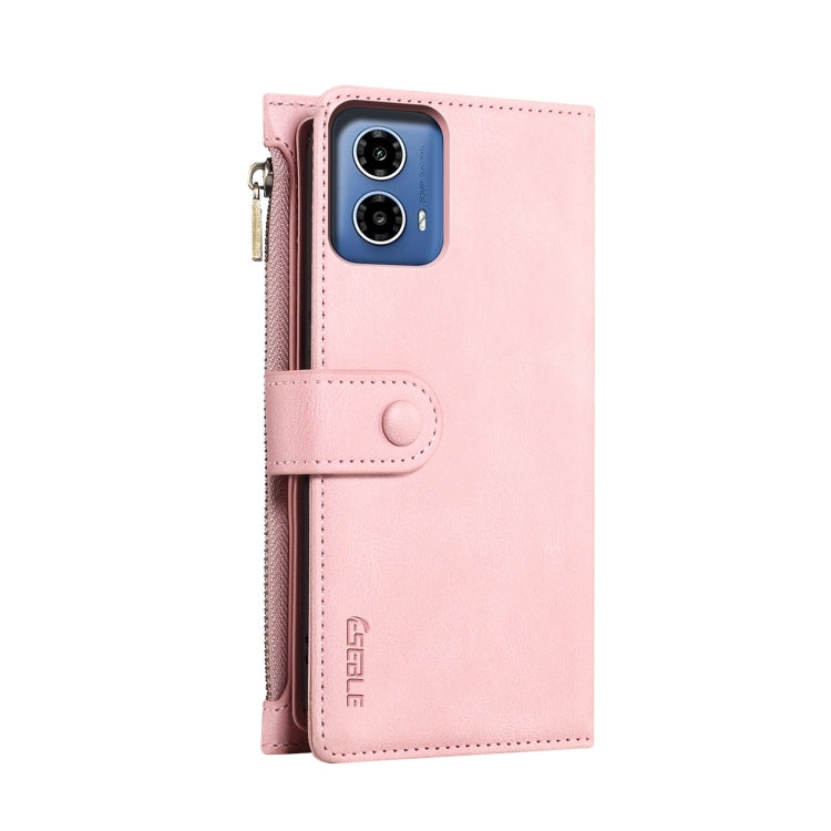 For Motorola Moto G34 5G / G45 5G ESEBLE Retro Frosted RFID Leather Phone Case(Rose Gold)
