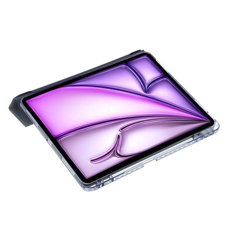 For iPad Air 13 2025 / 2024 Clear Acrylic Deformation Leather Tablet Case(Black) - iPad Air 13 2025 / 2024 Cases by PMC TechLife | Online Shopping South Africa | PMC TechLife | Buy Now Pay Later Mobicred