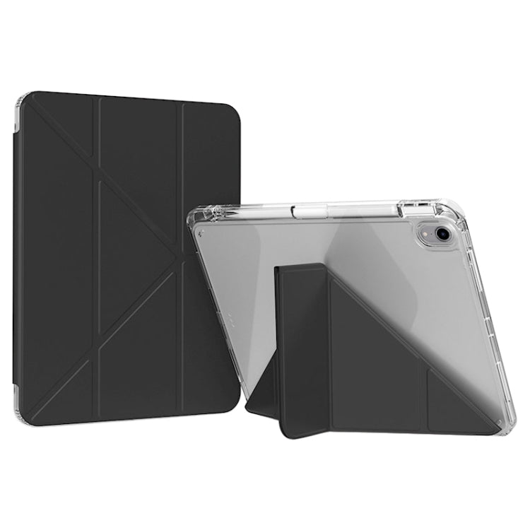 For iPad Air 13 2025 / 2024 / Pro 12.9 GEBEI Deformation Leather Tablet Case(Black)
