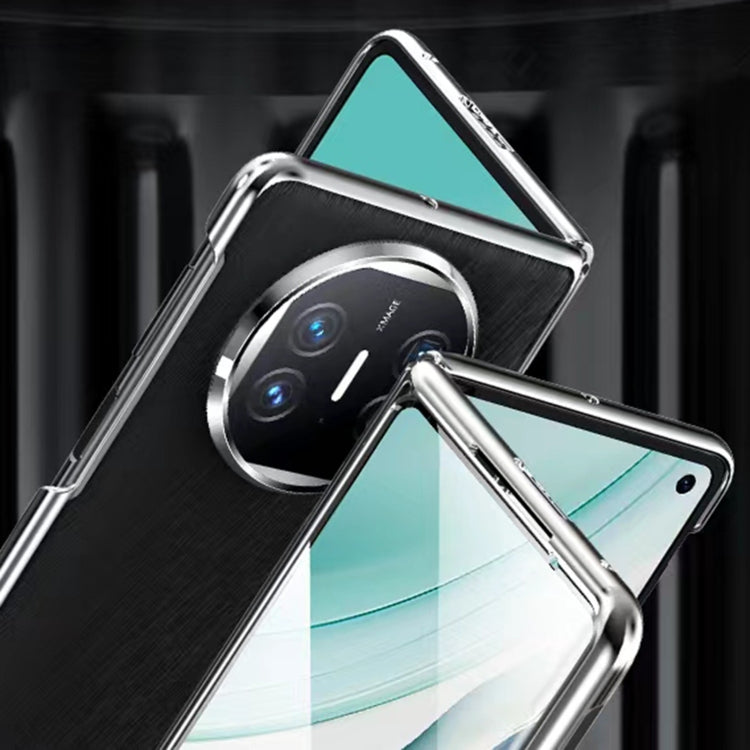 For Huawei Mate X5 Integrated Plating PC Leather Texture Full Coverage Fold Shockproof Phone Case(White) - Huawei Cases by PMC TechLife | Online Shopping South Africa | PMC TechLife | Buy Now Pay Later Mobicred