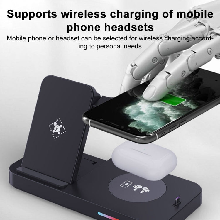 For Samsung Series 3 in 1 15W Earphones/Phones/Watch Fold Wireless Charger Stand(White)