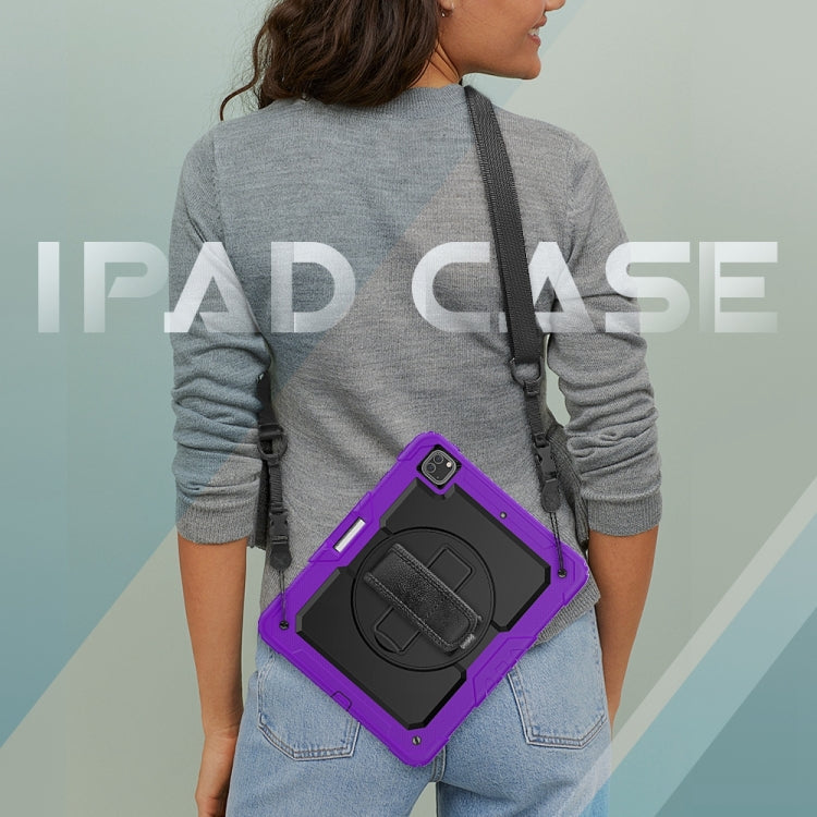 For iPad Pro 13 2024 Silicone + PC Tablet Protective Case(Purple+Black) - iPad Pro 13 2024 Cases by PMC TechLife | Online Shopping South Africa | PMC TechLife | Buy Now Pay Later Mobicred
