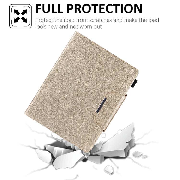 For iPad Pro 13 2024 Glitter Metal Buckle Leather Smart Tablet Case(Gold) - iPad Pro 13 2024 Cases by PMC TechLife | Online Shopping South Africa | PMC TechLife | Buy Now Pay Later Mobicred
