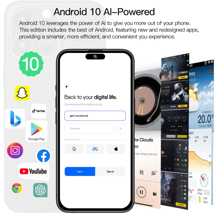 i15 Pro Max / Q5A, 6GB+128GB, 6.5 inch Screen, Face Identification, Android 10 MTK6762 Octa Core, OTG, NFC, Network: 4G, Dual SIM(Titanium Black)