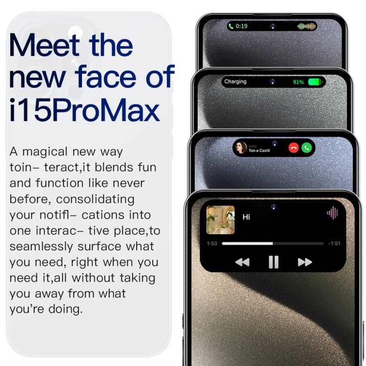 i15 Pro Max / Q5, 2GB+16GB, 6.5 inch Screen, Face Identification, Android 8.1 MTK6580P Quad Core, Network: 3G, Dual SIM(Titanium Black)