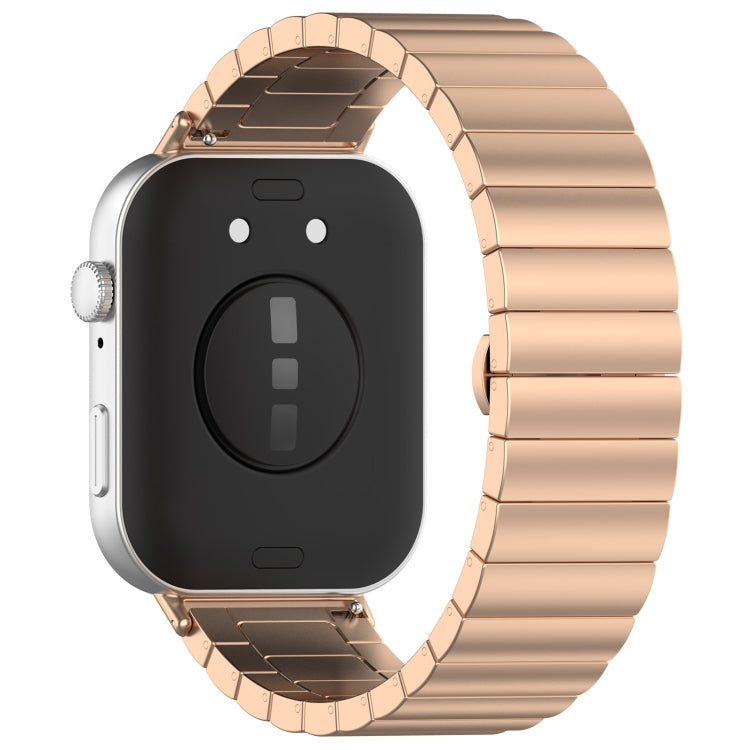 For Huawei Watch Fit3 One Bead Stainless Steel Watch Band(Rose Gold)
