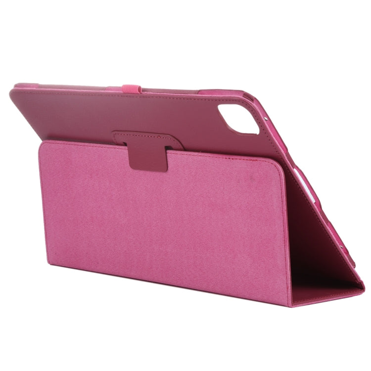 For iPad Air 11 2025 / 2024 Litchi Texture Solid Color Leather Tablet Case(Rose Red)