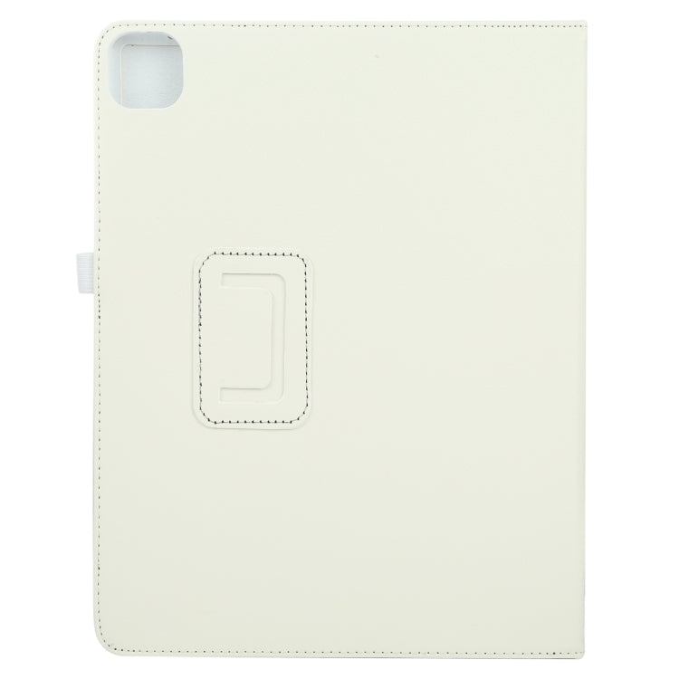 For iPad Air 11 2024 Litchi Texture Solid Color Leather Tablet Case(White)
