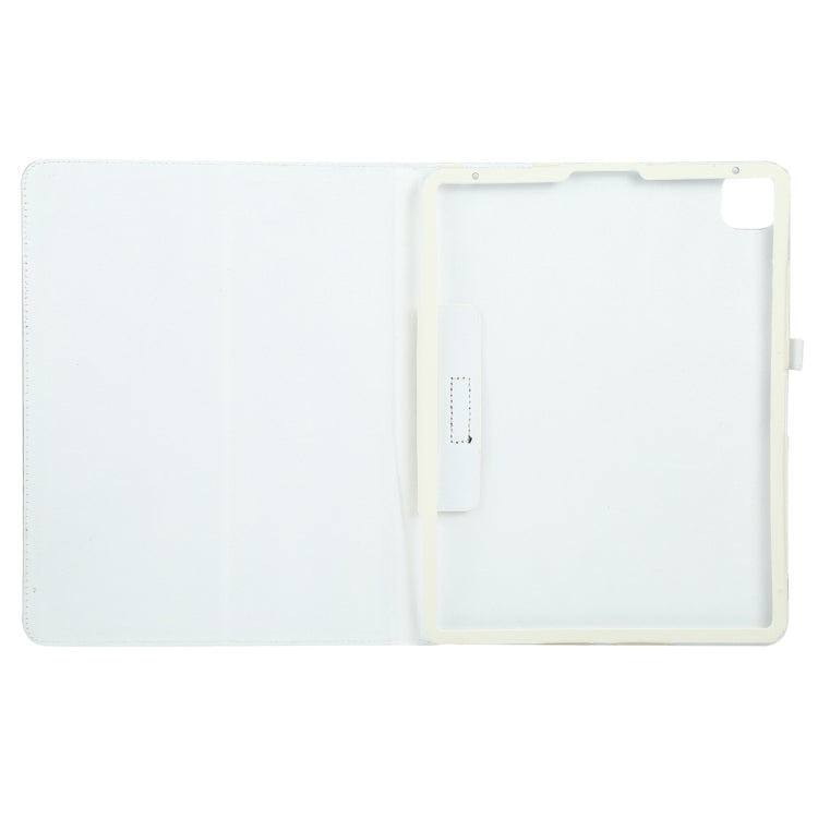 For iPad Air 11 2024 Litchi Texture Solid Color Leather Tablet Case(White)