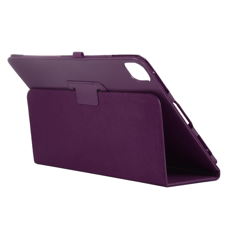 For iPad Pro 11 2024 Litchi Texture Solid Color Leather Tablet Case(Purple) - iPad Pro 11 2024 Cases by PMC TechLife | Online Shopping South Africa | PMC TechLife | Buy Now Pay Later Mobicred