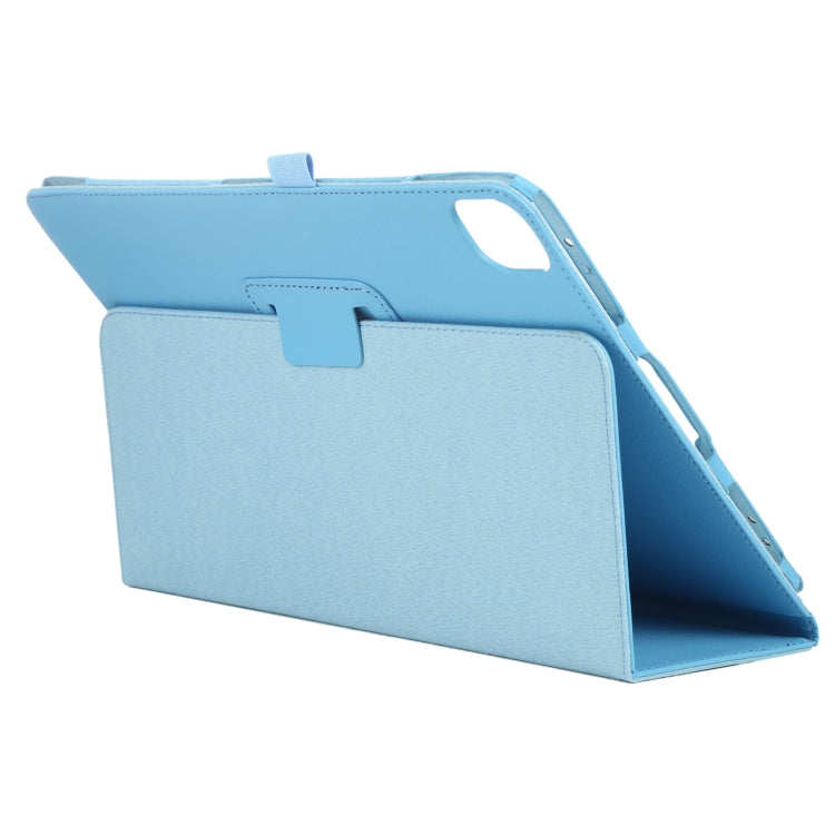For iPad Pro 11 2024 Litchi Texture Solid Color Leather Tablet Case(Sky Blue)