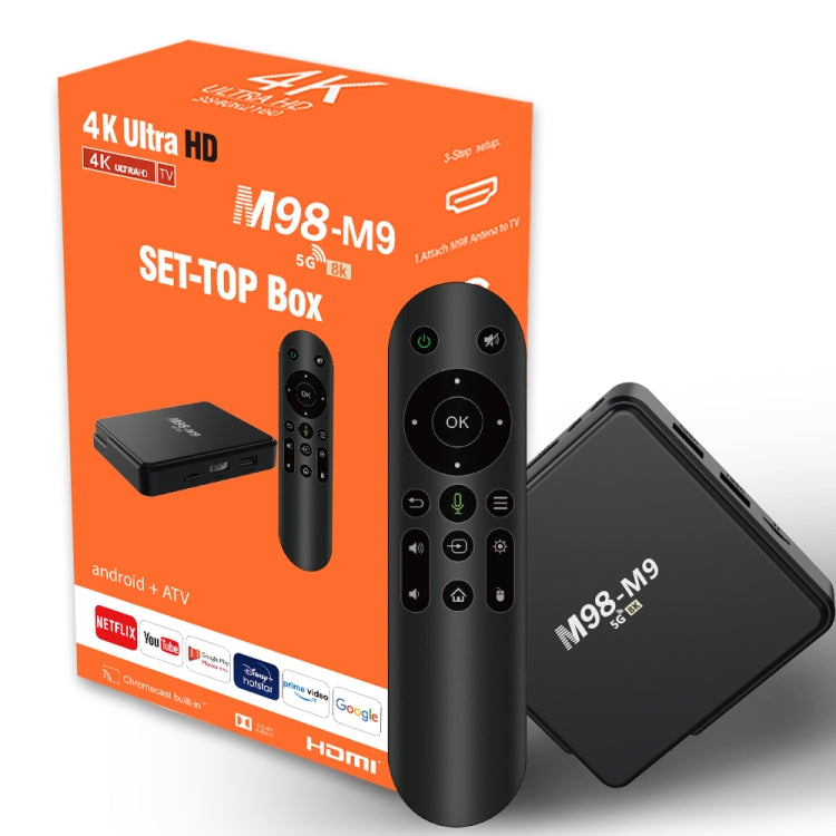 M98-M9 Quad-core ARM Cortex-A53 WiFi Bluetooth 4K HD Android TV Box, RAM:2GB+8GB(EU Plug) - Allwinner H3 by PMC TechLife | Online Shopping South Africa | PMC TechLife | Buy Now Pay Later Mobicred