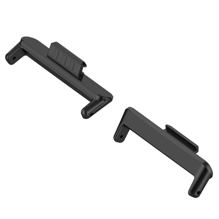 For Huawei Watch Fit3 20mm 1 Pair Stainless Steel Metal Watch Band Connector(Black) - Other Accessories by PMC Jewellery | Online Shopping South Africa | PMC Jewellery | Buy Now Pay Later Mobicred