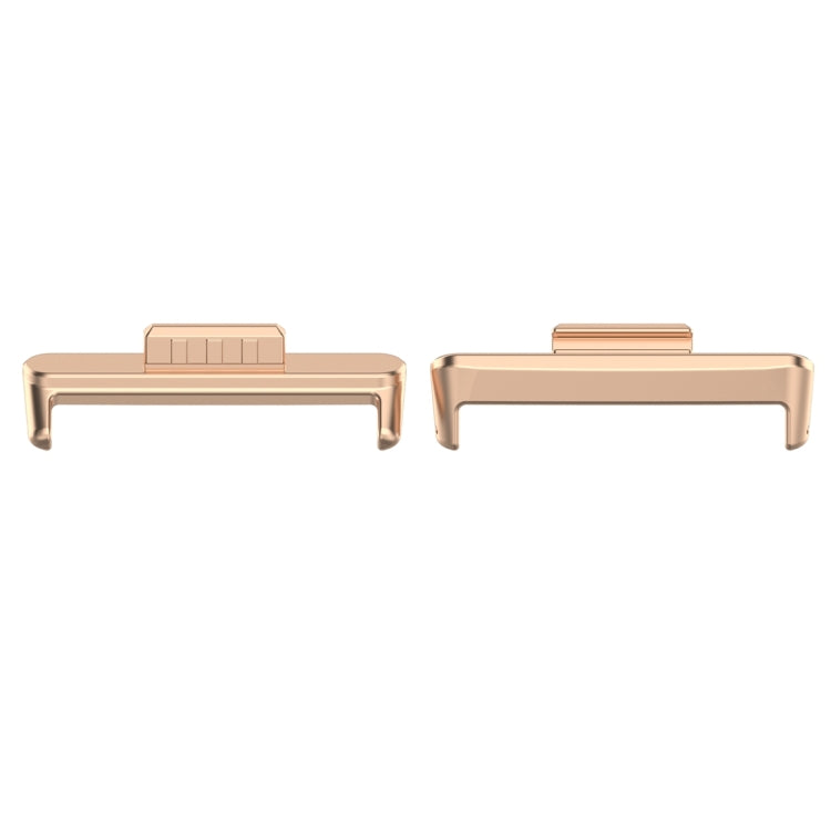 For Huawei Watch Fit3 20mm 1 Pair Stainless Steel Metal Watch Band Connector(Rose Gold)