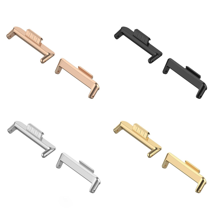 For Huawei Watch Fit3 20mm 1 Pair Stainless Steel Metal Watch Band Connector(Rose Gold) - free shipping - PMC Jewellery - Order now!