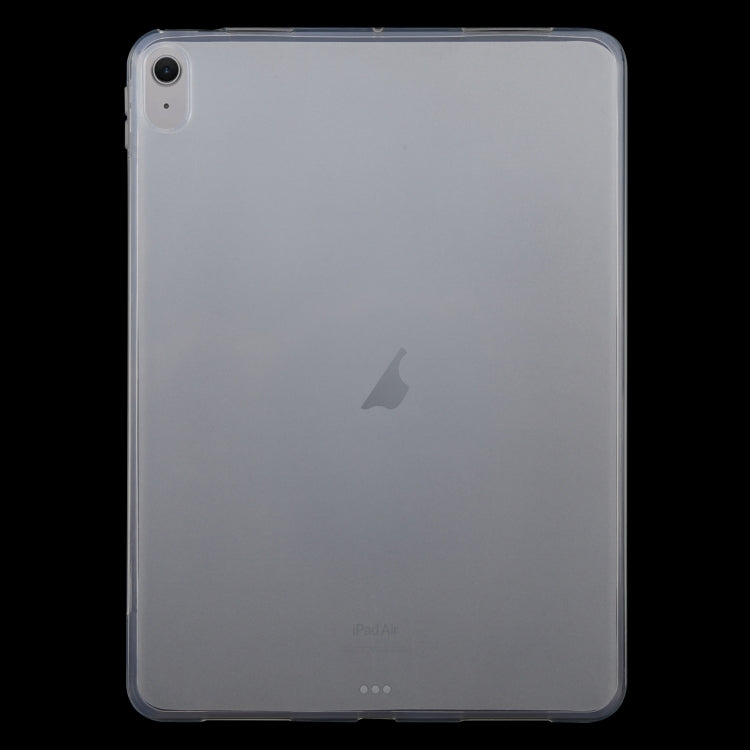 For iPad Air 11 2025 / 2024 / 5 / 4 0.75mm Shockproof Outside Glossy Inside Frosted TPU Tablet Case(Transparent)