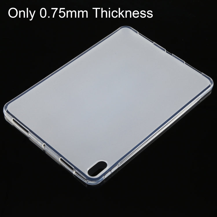 For iPad Air 11 2025 / 2024 / 5 / 4 0.75mm Shockproof Outside Glossy Inside Frosted TPU Tablet Case(Transparent)